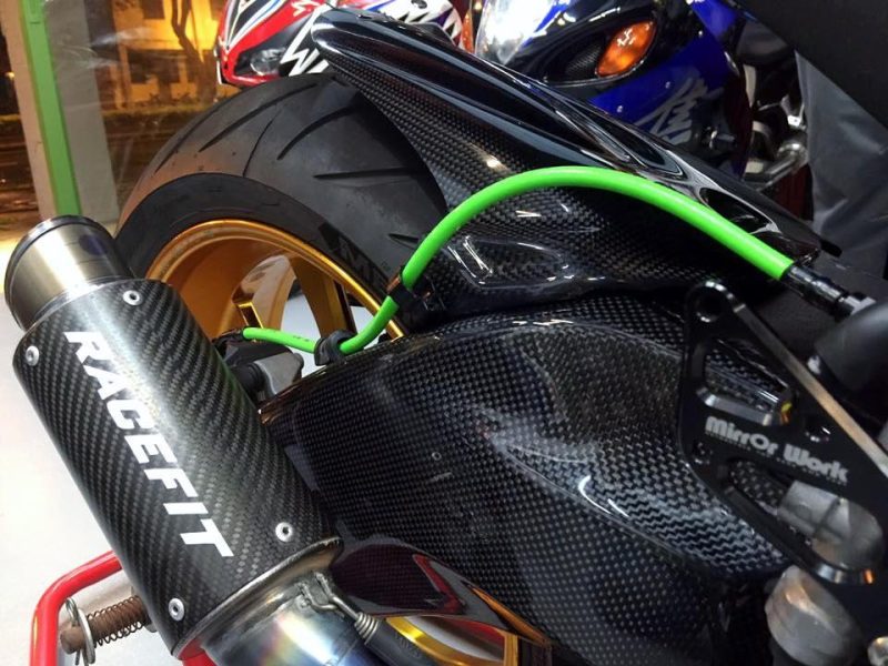 Parafango Posteriore Racetech Nero Per Kawasaki E Suzuki - Ricambio Replica
