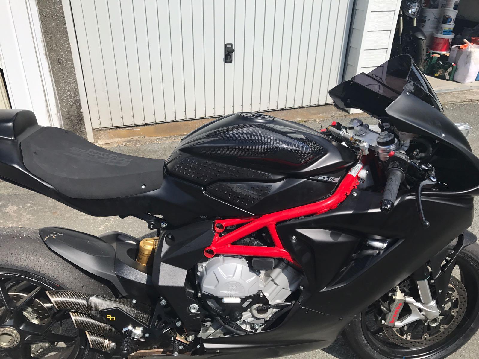 thumbnail image 2 of MV Agusta F3 Carbon Fiber Tank Protector – Adhesive Motorcycle Pad 2 of 2